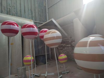 玻璃鋼棒棒糖雕塑擺件