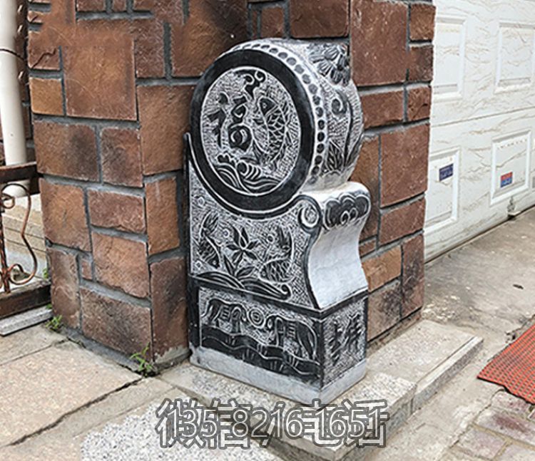 庭院福字抱鼓石門墩