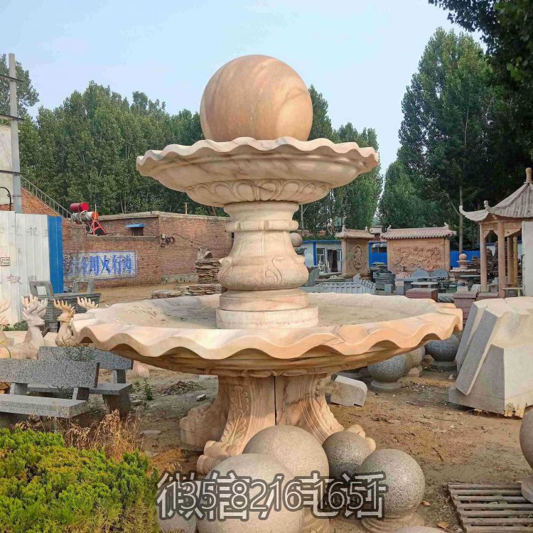 風水球石雕水缽