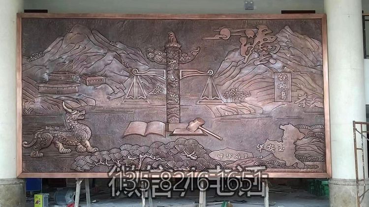 華安政務(wù)大廳地方主題浮雕，紫銅鍛造壁畫(huà)