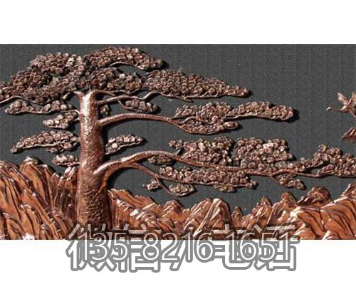 小區(qū)公園廣場(chǎng)擺放鑄銅室內(nèi)裝飾紫銅迎客松雕塑
