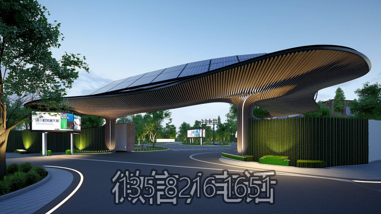 園林創意不銹鋼大門造型景觀