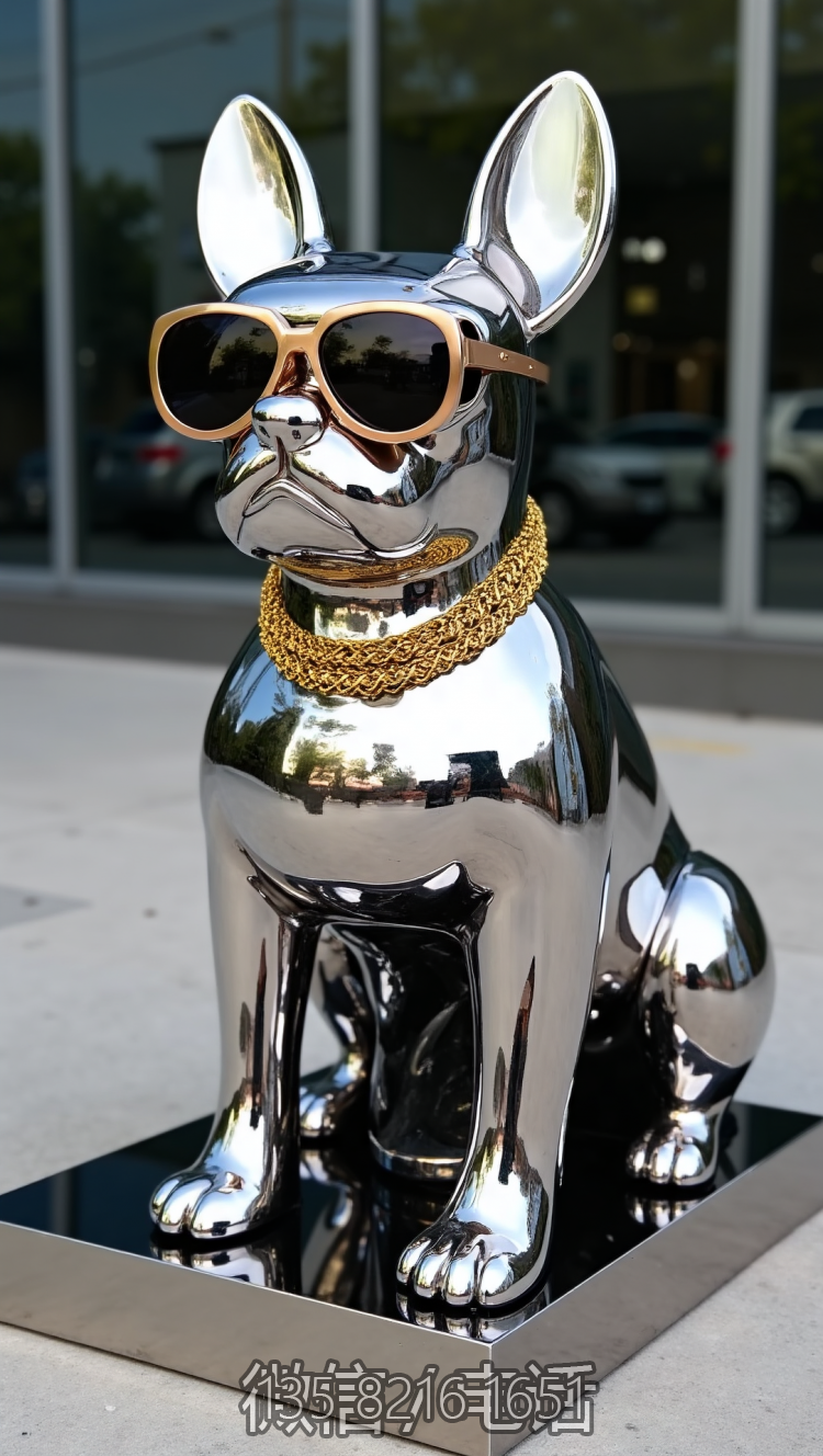 鏡面不銹鋼法斗雕塑