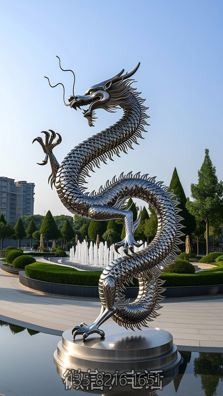 生肖龍不銹鋼雕塑