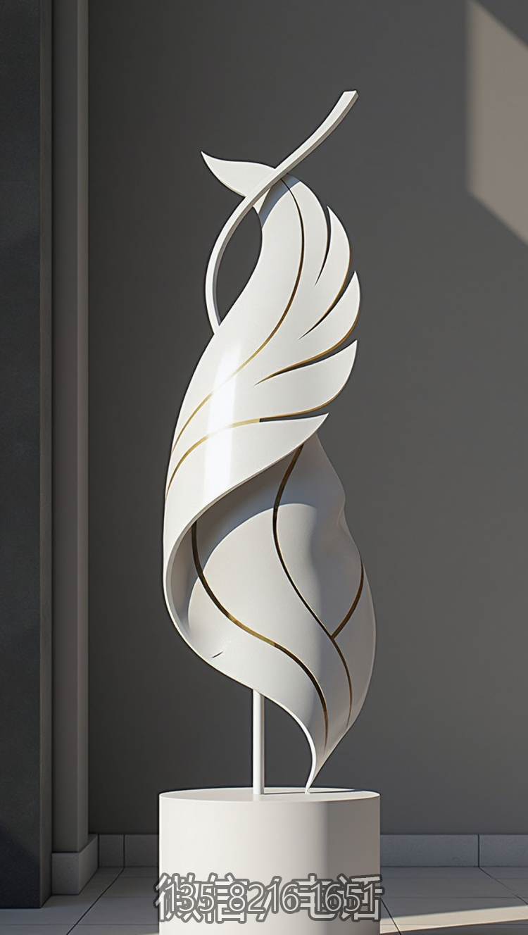 室內裝飾藝術羽毛不銹鋼雕塑