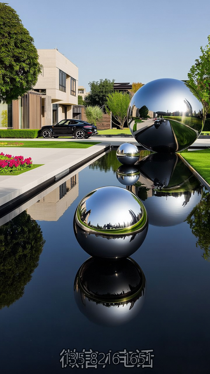 別墅小區水景裝飾球體