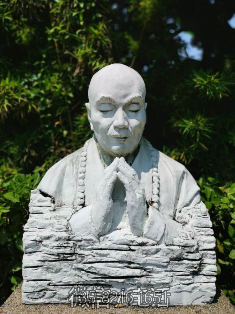 禪宗六祖慧能高僧石雕半身像