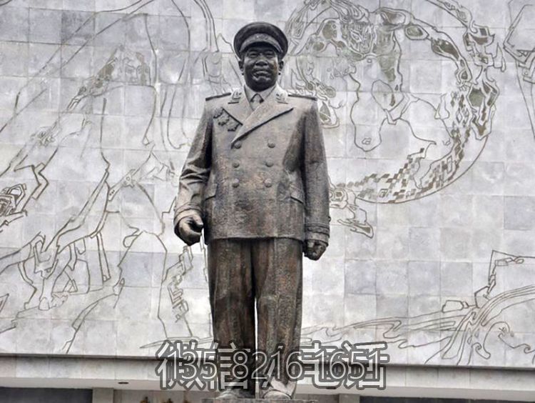 景區(qū)戶(hù)外玻璃鋼仿銅偉人景觀朱德雕塑