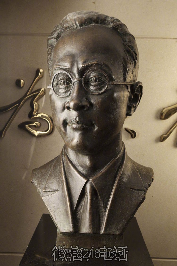 紀念館名人景觀擺件半身像鄒韜奮雕塑