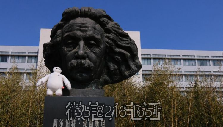 校園景觀擺件銅雕發(fā)明家頭像愛因斯坦雕塑