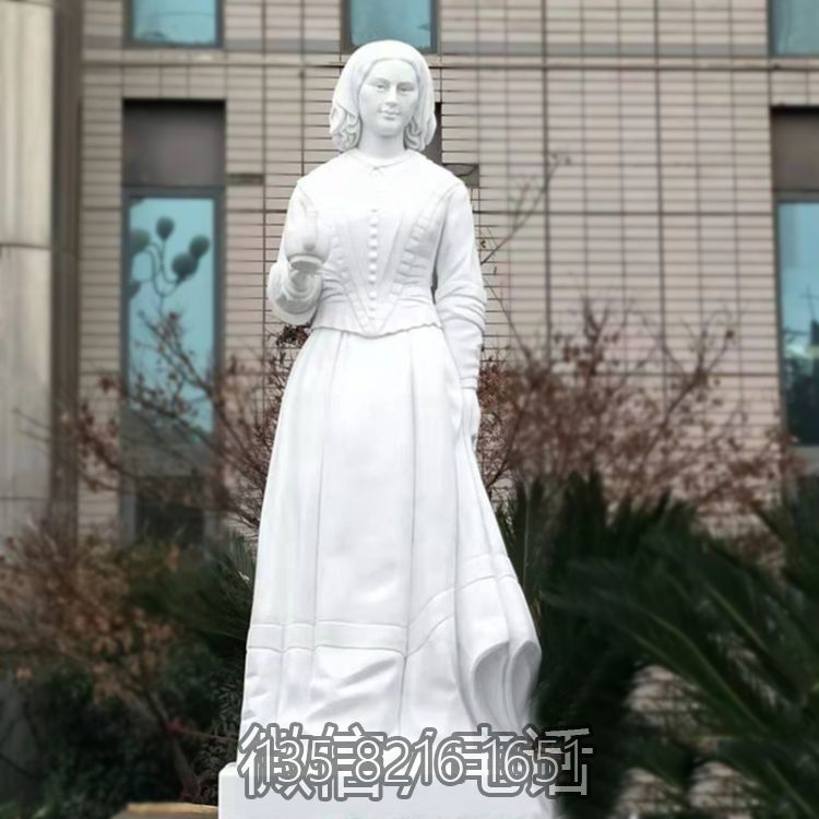 近代護理教育創始人漢白玉石雕醫院醫學院著名人物南丁格爾雕塑