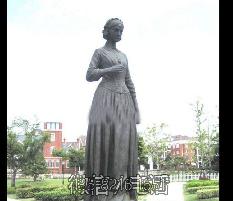醫院名人人物玻璃鋼仿銅南丁格爾雕塑