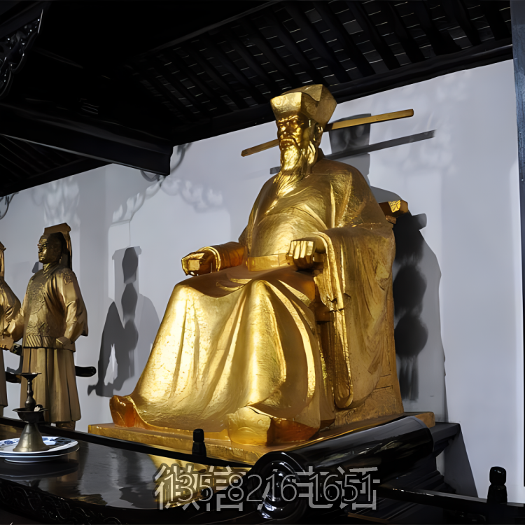 玻璃鋼仿銅古代名人定制戶外廣場(chǎng)裝飾品落地?cái)[件包拯雕塑