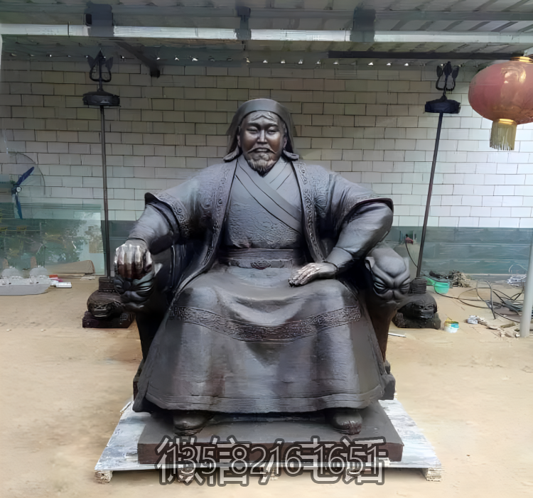 景區(qū)名人景觀擺件內(nèi)蒙古成吉思汗雕塑