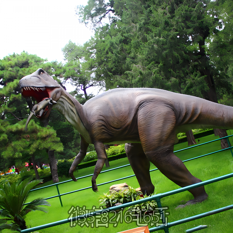 玻璃鋼仿真動物園林裝置落地大型擺件恐龍雕塑