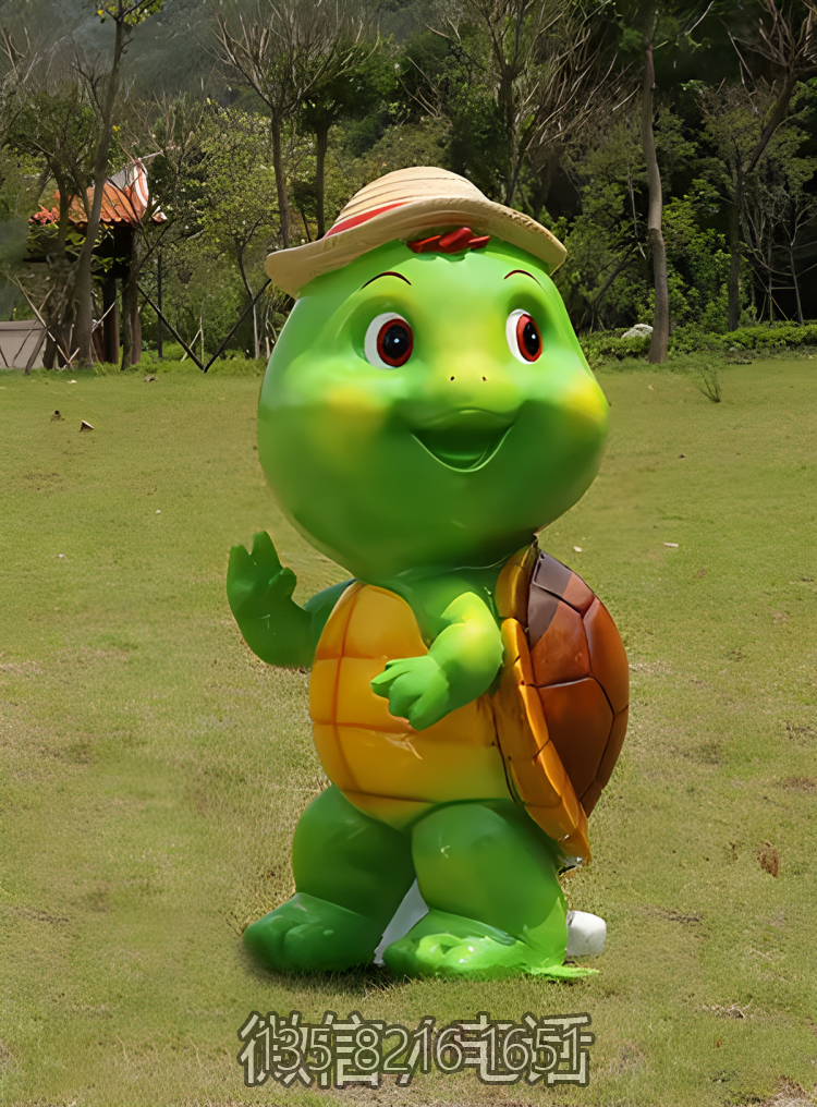 定制玻璃鋼卡通烏龜?shù)袼苡變簣@商場(chǎng)游樂(lè)園美陳裝飾品