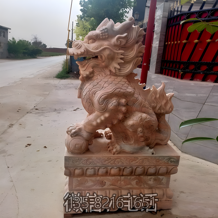 街道景觀石雕神獸麒麟雕塑