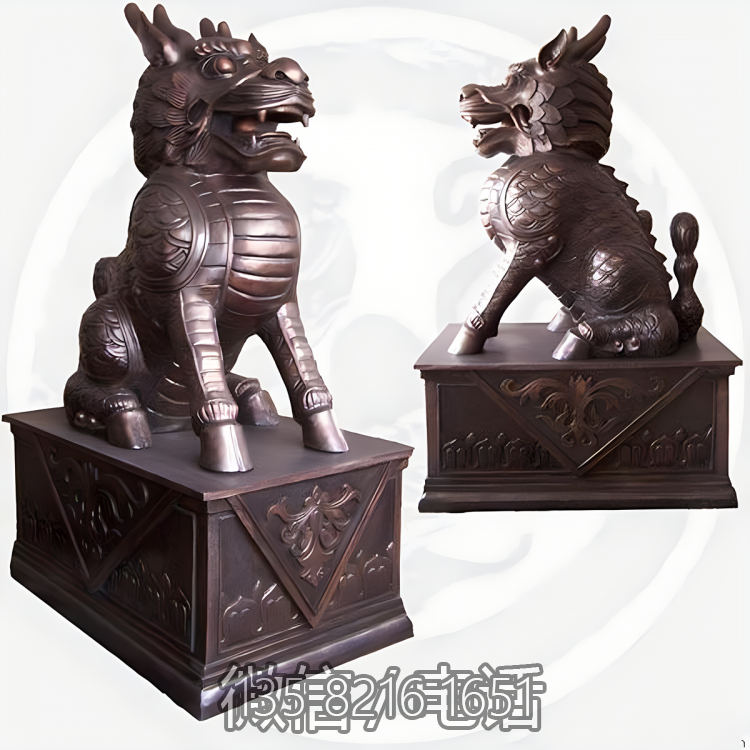 別墅小區門口大型招財辟邪神獸擺件銅麒麟雕塑