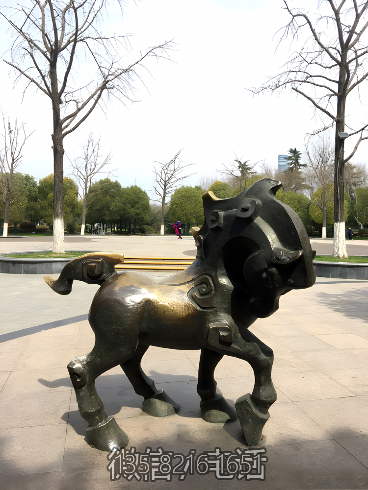 午馬鑄銅十二生肖動物銅雕