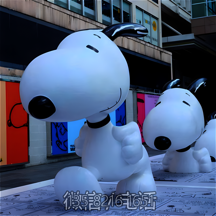 步行街創意景觀裝飾擺件卡通樹Snoopy雕塑