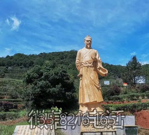 景區景點大型古代名人景觀茶圣陸羽石雕塑