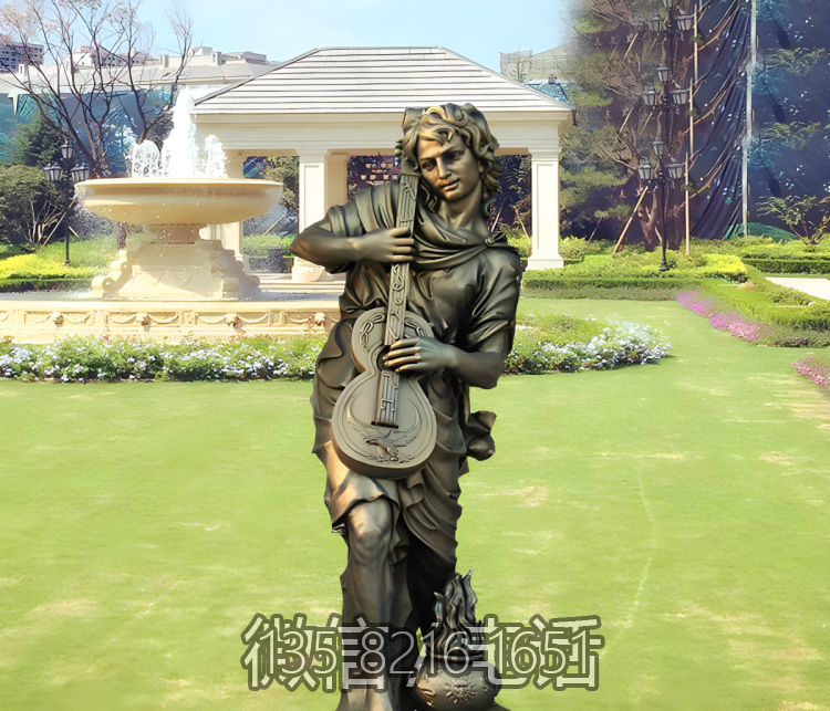 別墅庭院景觀西方音樂人物銅雕塑