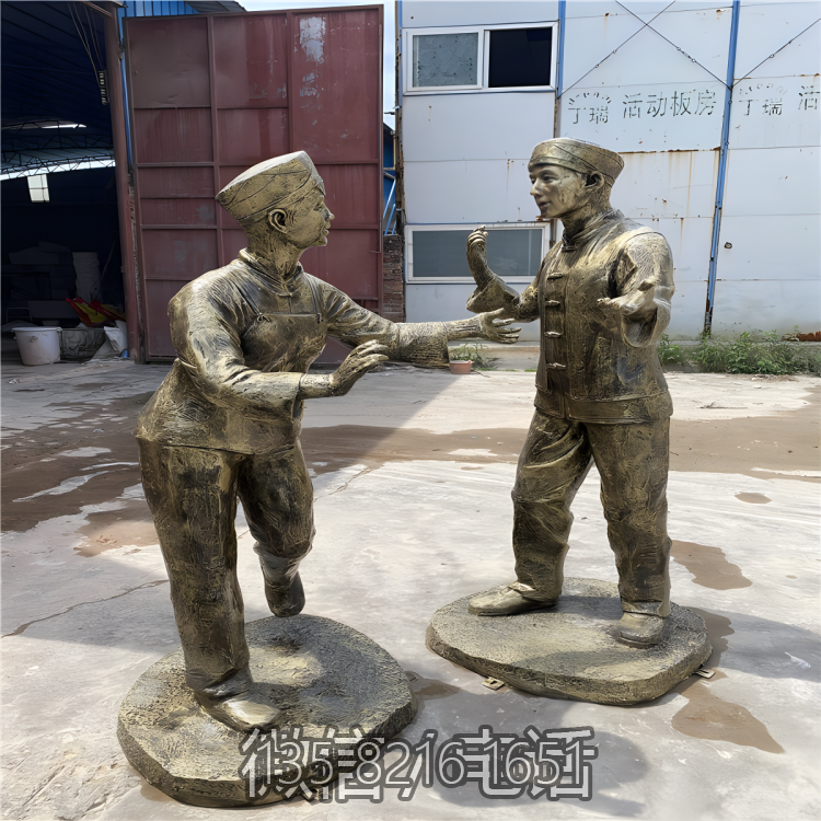 仿銅玻璃鋼少數民族音樂主題雕塑