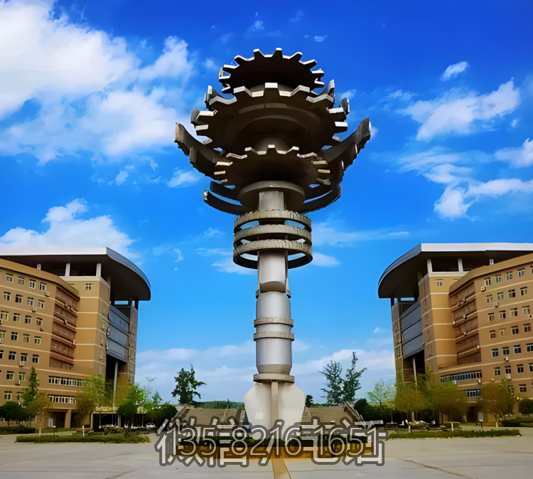 齒輪造型不銹鋼景觀雕塑