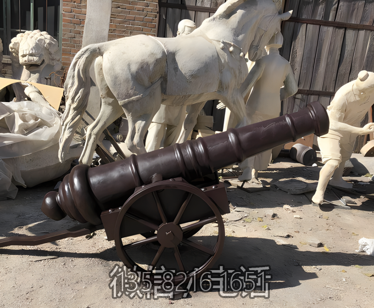 玻璃鋼仿銅火炮雕塑