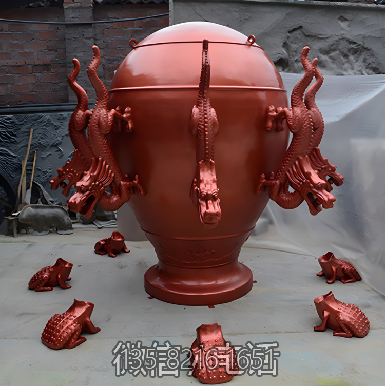 玻璃鋼地動儀雕塑