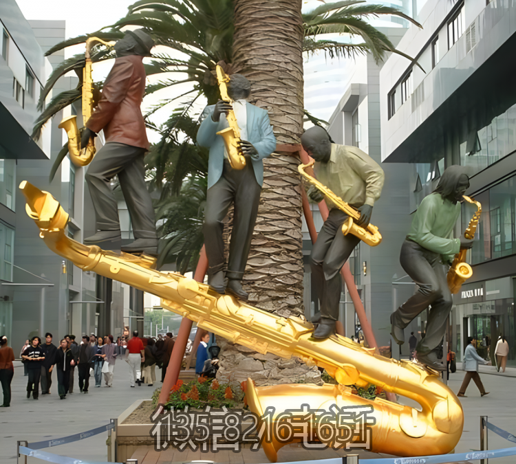 薩克斯主題情景雕塑