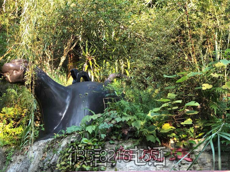 白虎壺鑄銅茶壺雕塑