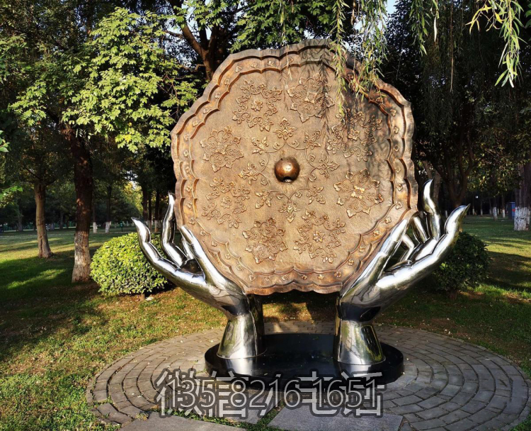 不銹鋼+鍛銅創意銅鏡