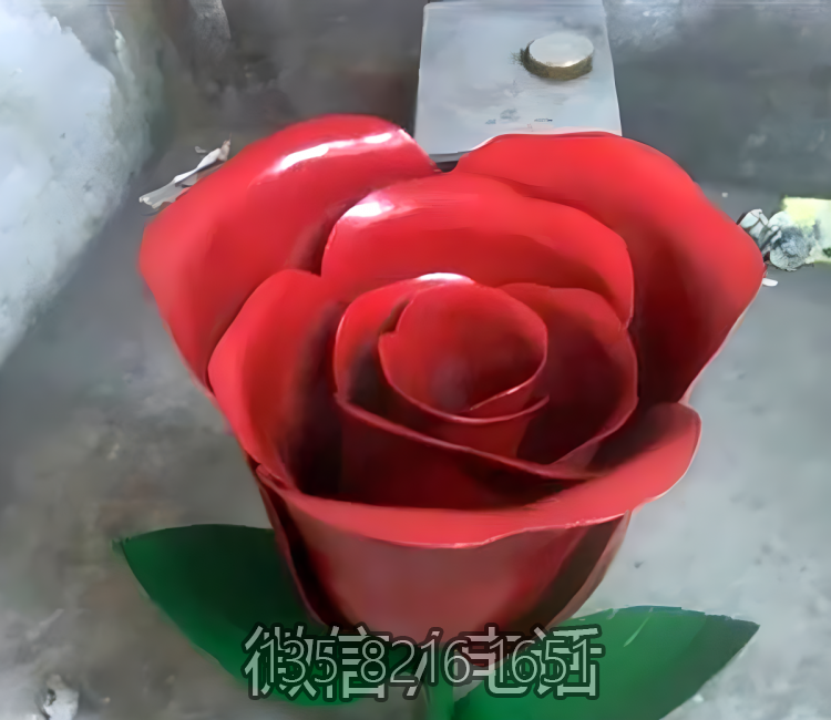 不銹鋼玫瑰花雕塑