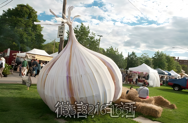 大型玻璃鋼仿真大蒜雕塑