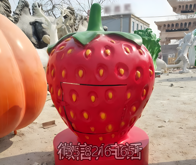 玻璃鋼仿真草莓雕塑