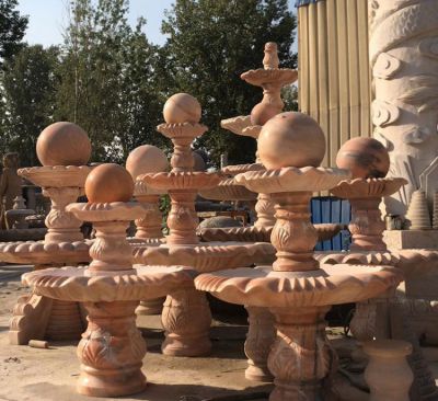 小型風水球石雕水缽擺件