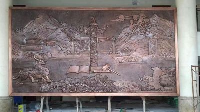 華安政務大廳地方主題浮雕，紫銅鍛造壁畫