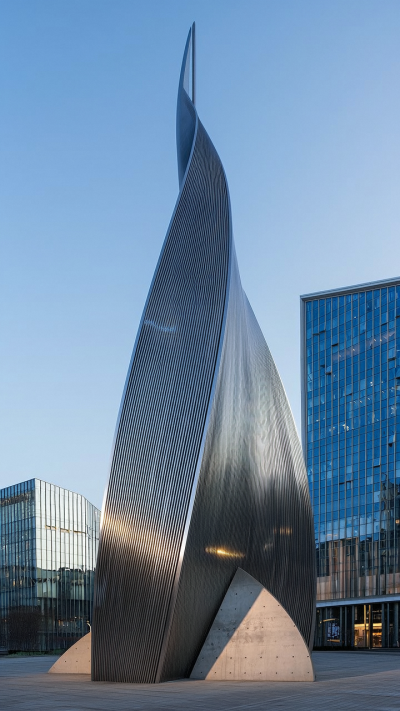 創(chuàng)意不銹鋼避雷針景觀雕塑