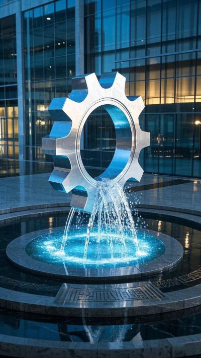 水景噴泉齒輪裝飾雕塑