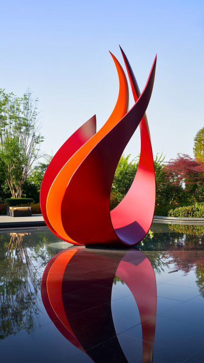 抽象孔雀不銹鋼藝術景觀雕塑