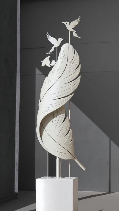 賓館酒店羽毛藝術(shù)裝飾雕塑