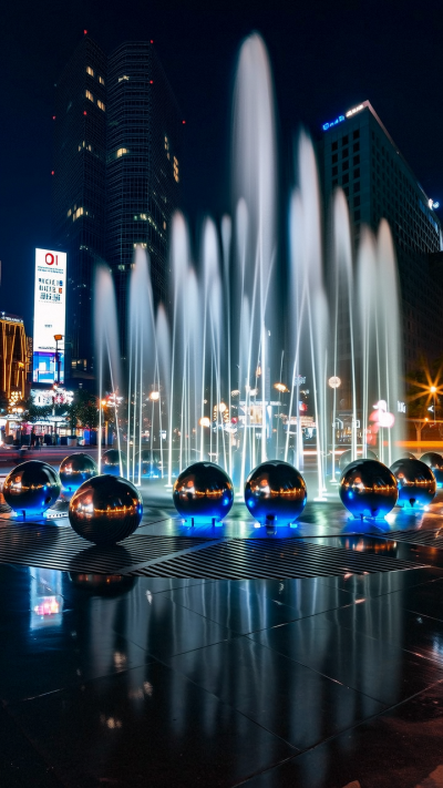 城市廣場鏡面不銹鋼球體