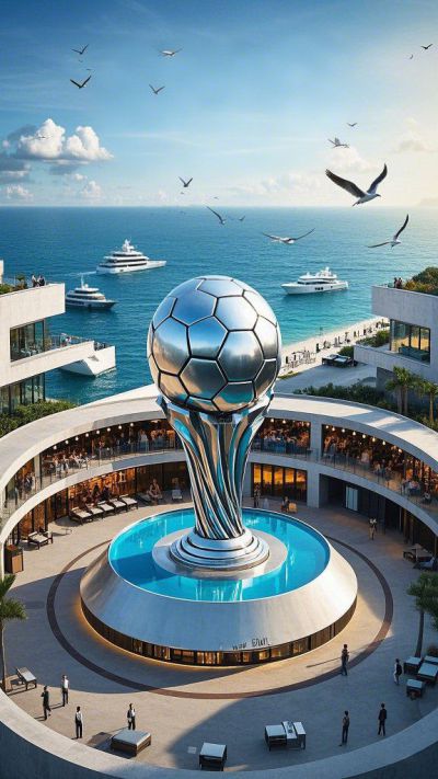 鏡面不銹鋼足球景觀雕塑大型城市地標(biāo)雕塑