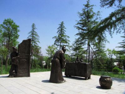 刻木事親二十四孝鑄銅情景人物雕塑