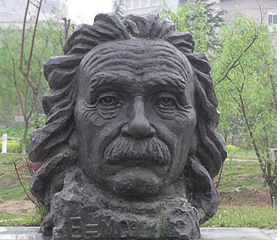 戶外園林名人頭像銅雕偉人愛(ài)因斯坦雕塑