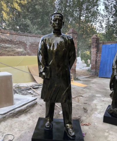 玻璃鋼仿銅校園名人教育家陶行知雕塑