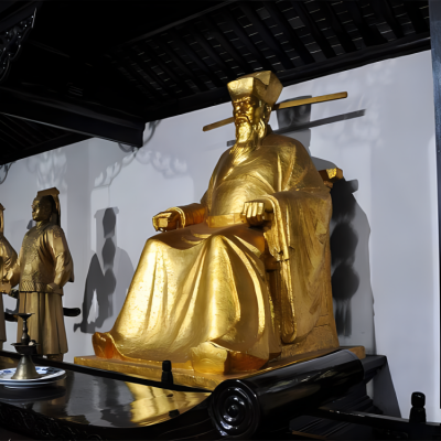 玻璃鋼仿銅古代名人定制戶外廣場裝飾品落地擺件包拯雕塑