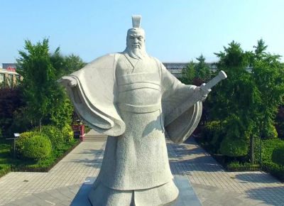 東漢時期名人景觀大理石石雕曹操雕塑