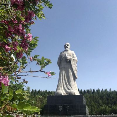 校園中國古代（戰國時期）著名思想家教育家荀子石雕擺件